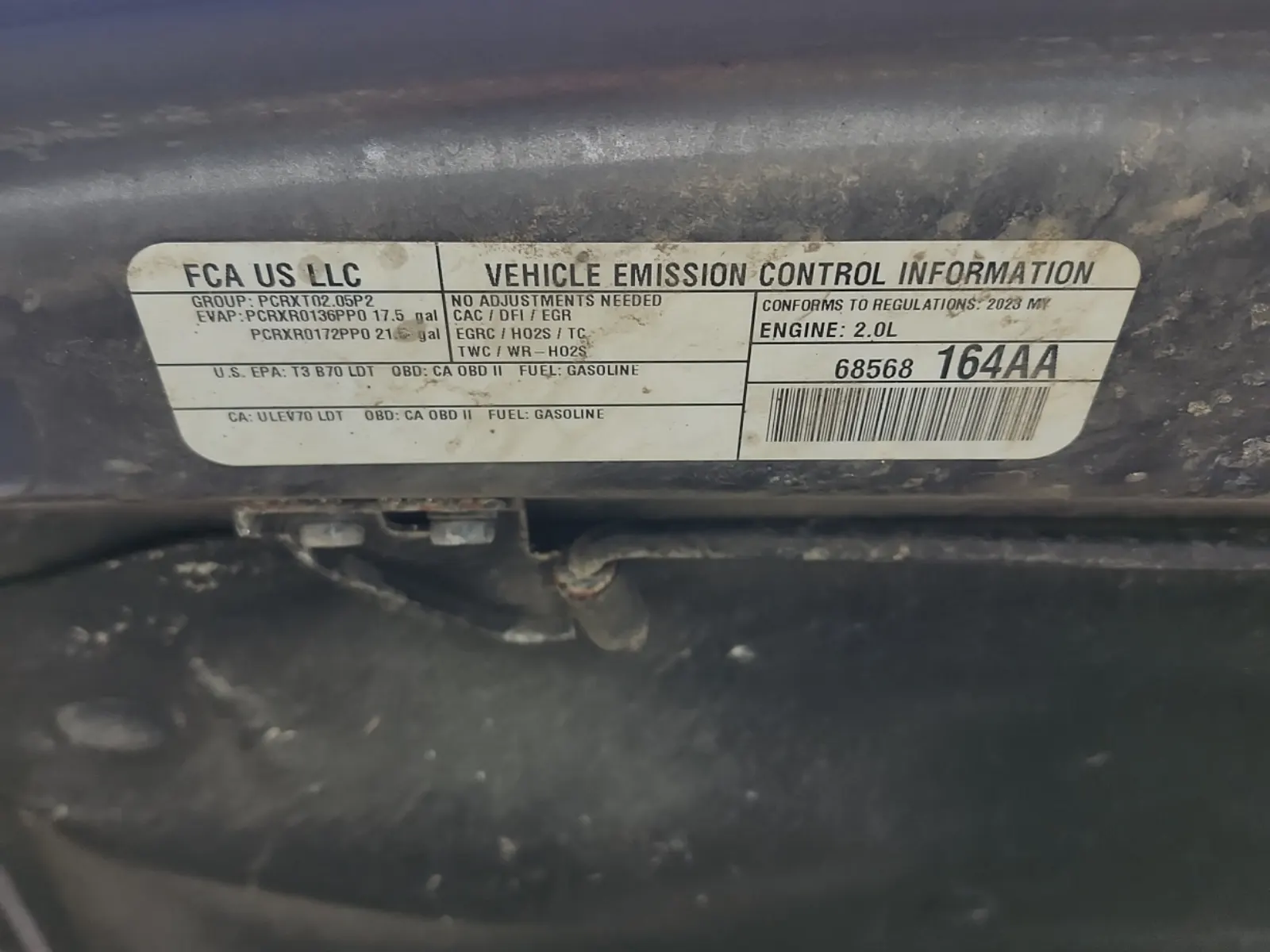 Emission Sticker Photo