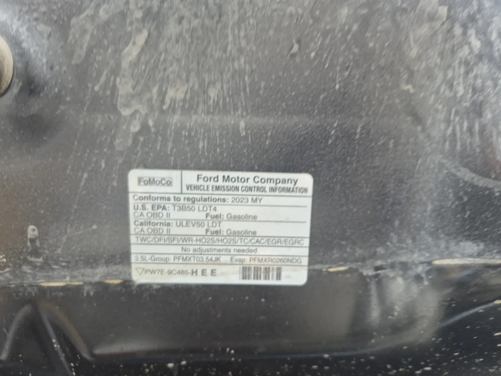 Emission Sticker Photo