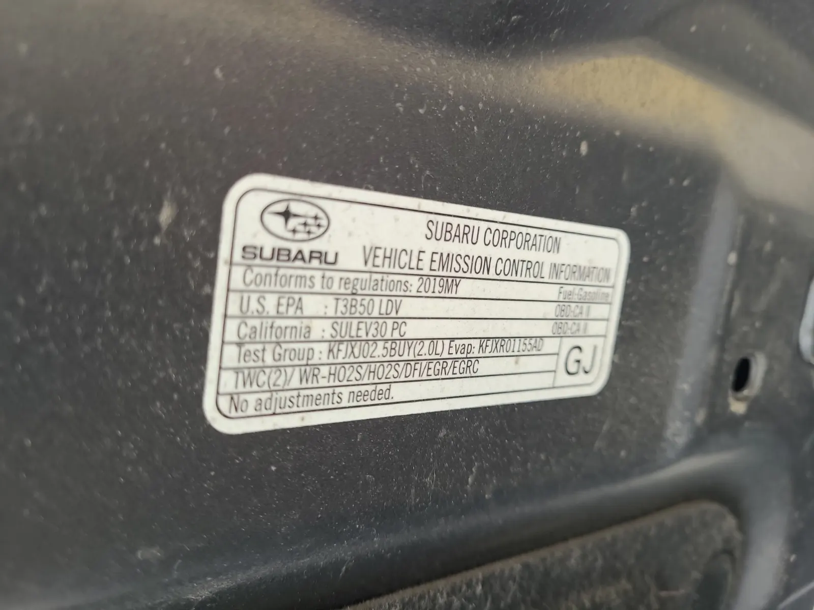 Emission Sticker Photo