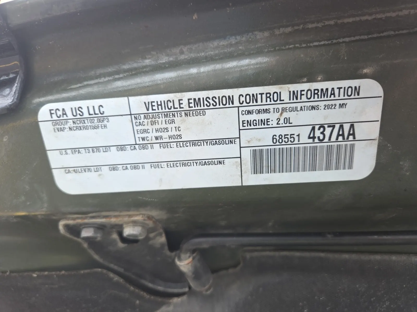 Emission Sticker Photo