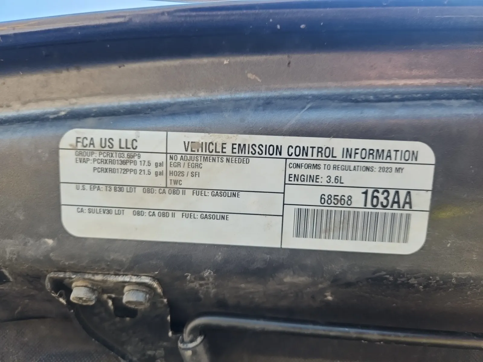 Emission Sticker Photo