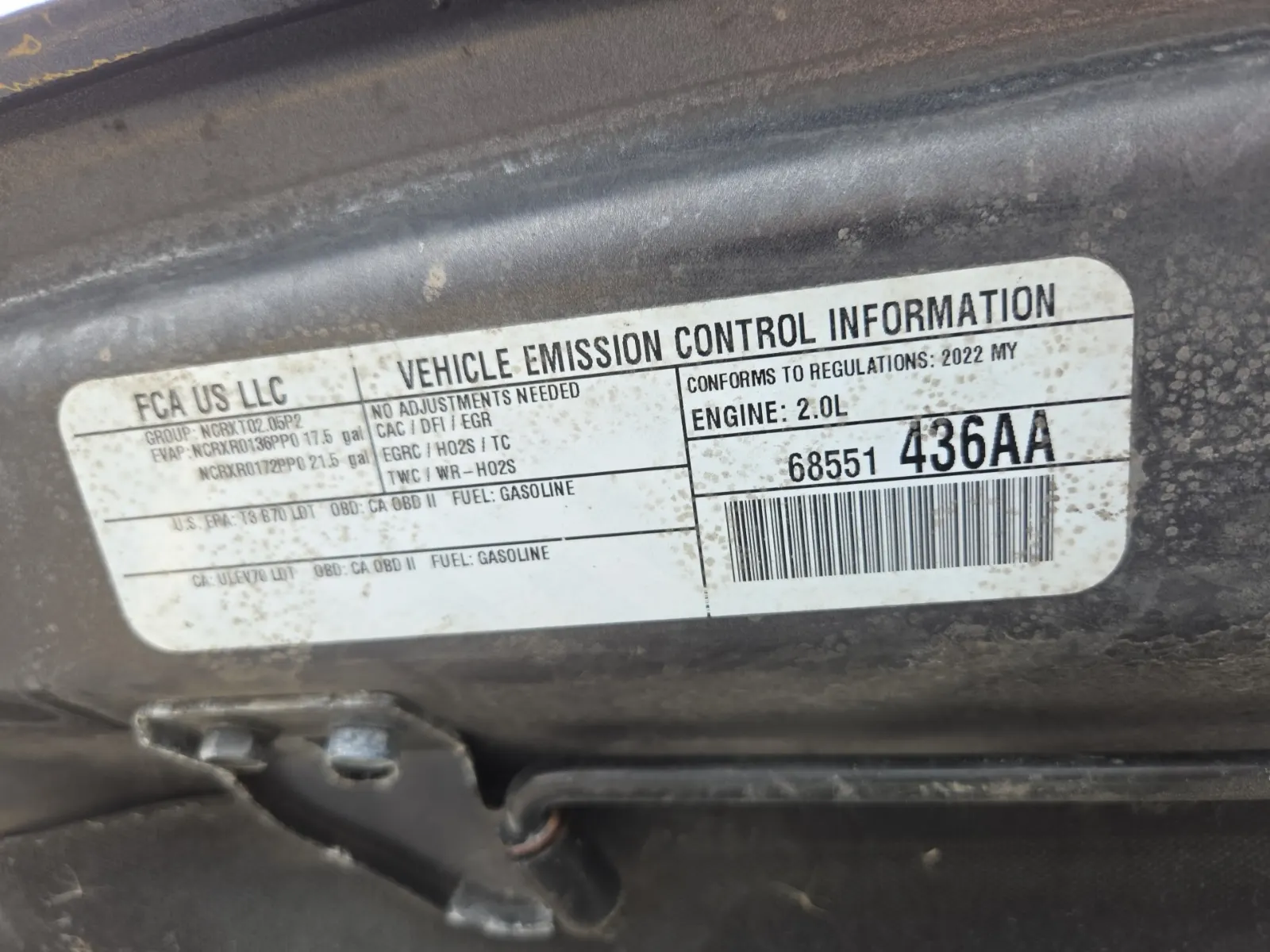 Emission Sticker Photo