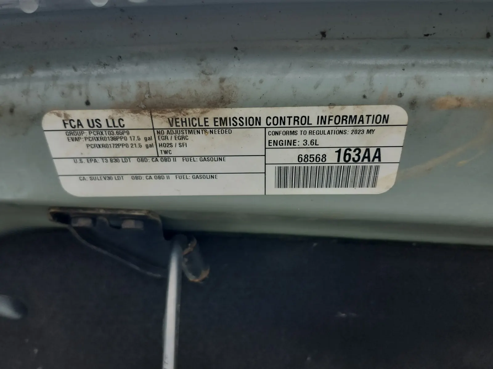 Emission Sticker Photo