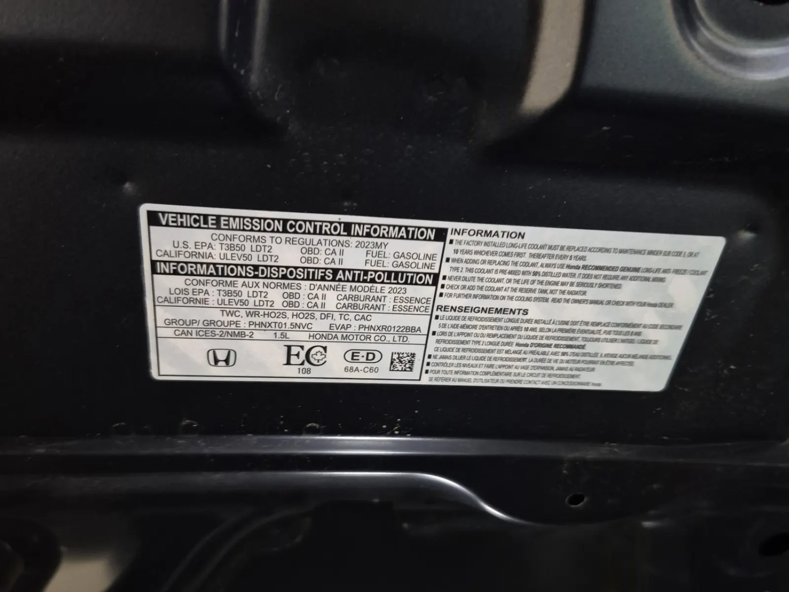 Emission Sticker Photo