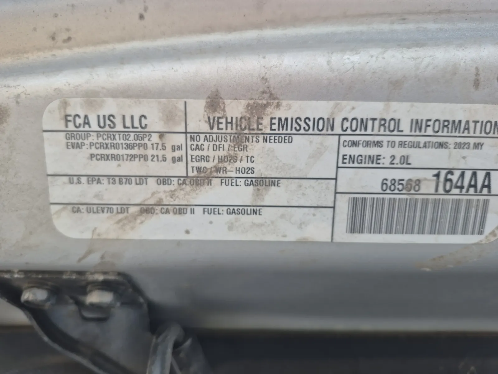 Emission Sticker Photo