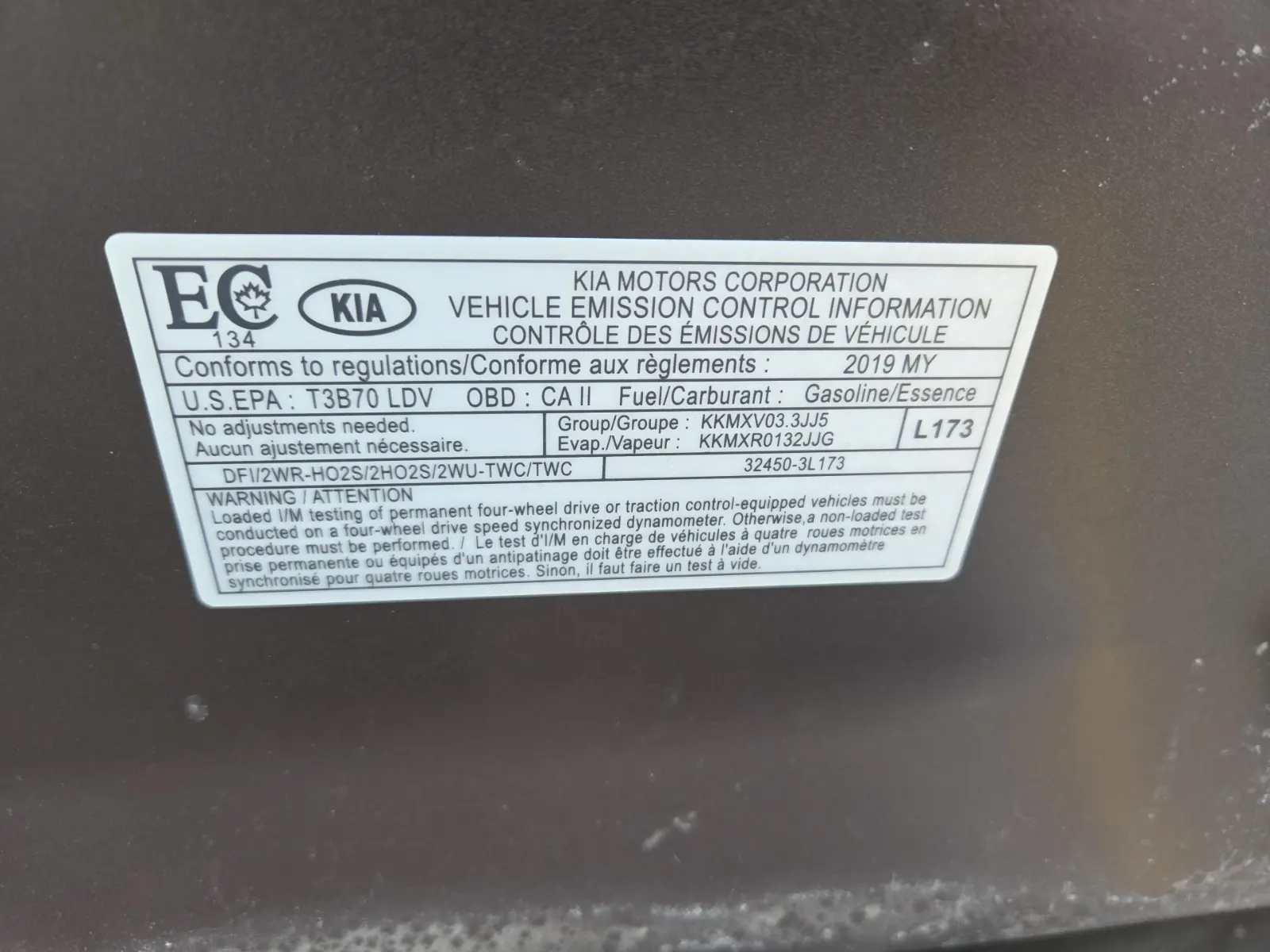 Emission Sticker Photo