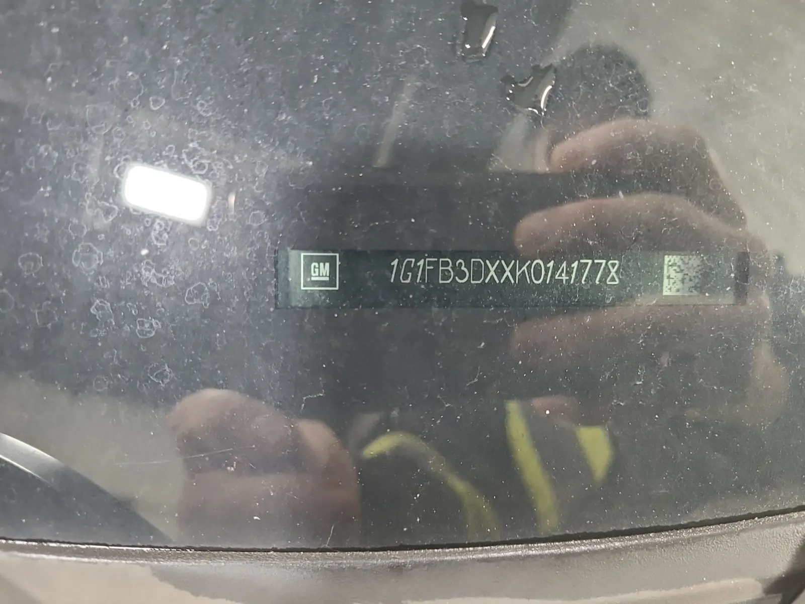 Dash VIN Plate Photo