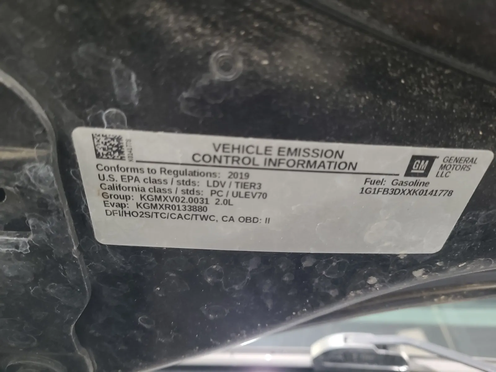 Emission Sticker Photo