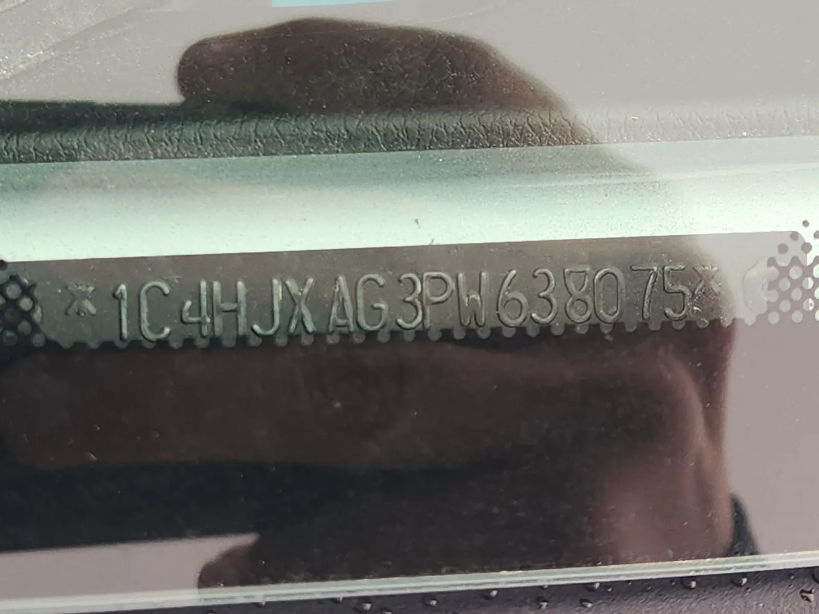 Dash VIN Plate Photo
