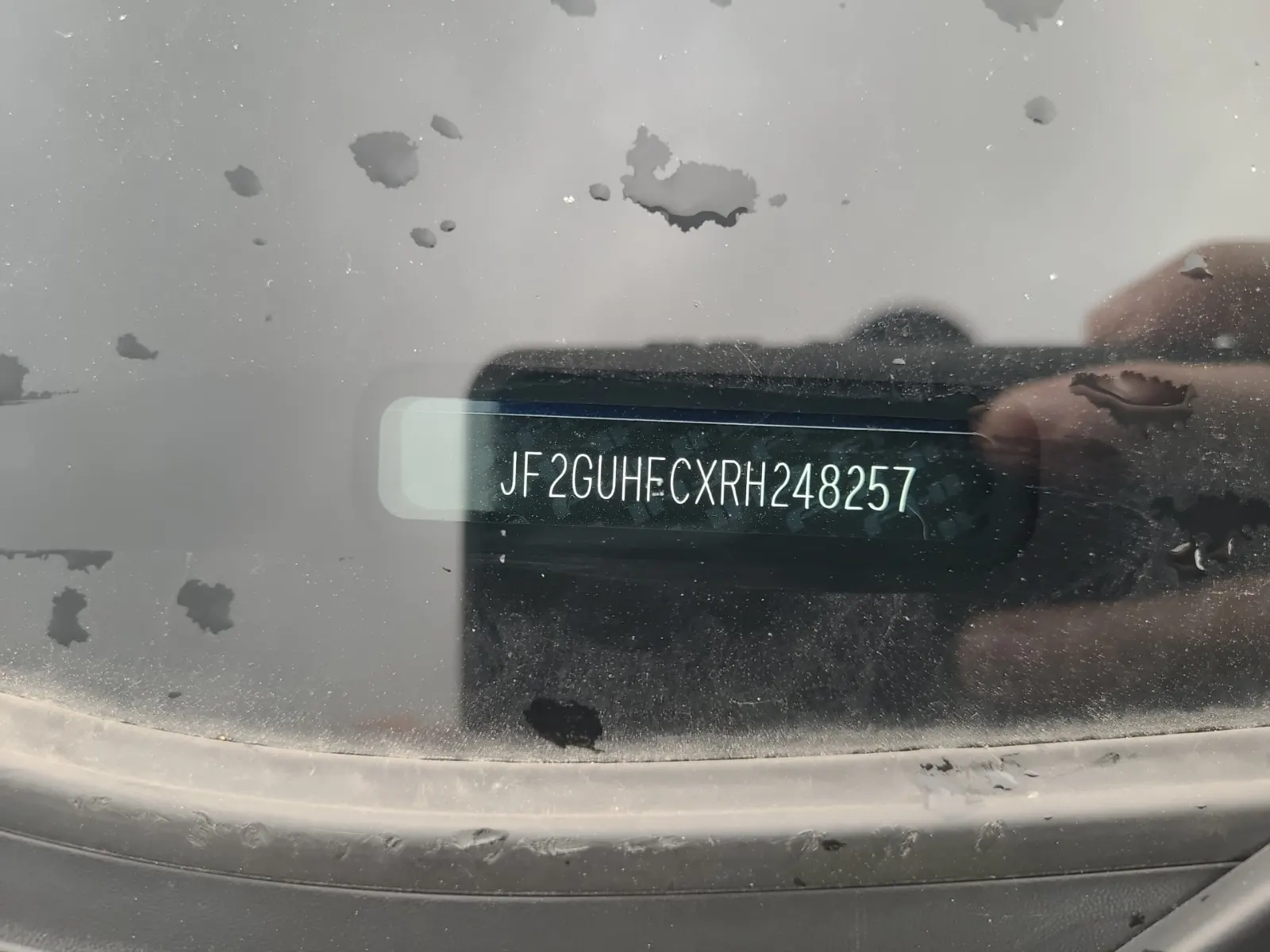 Dash VIN Plate Photo