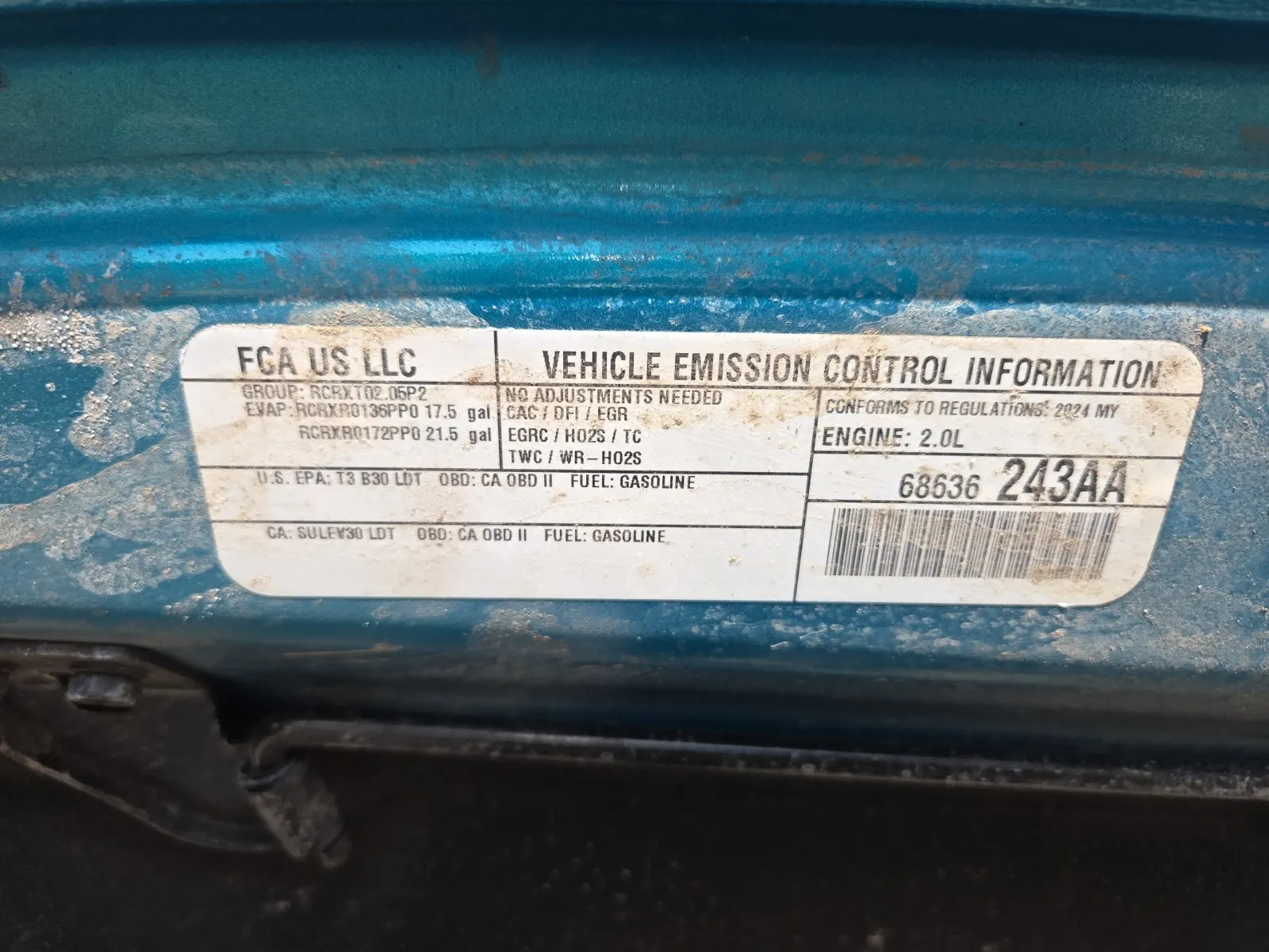 Emission Sticker Photo