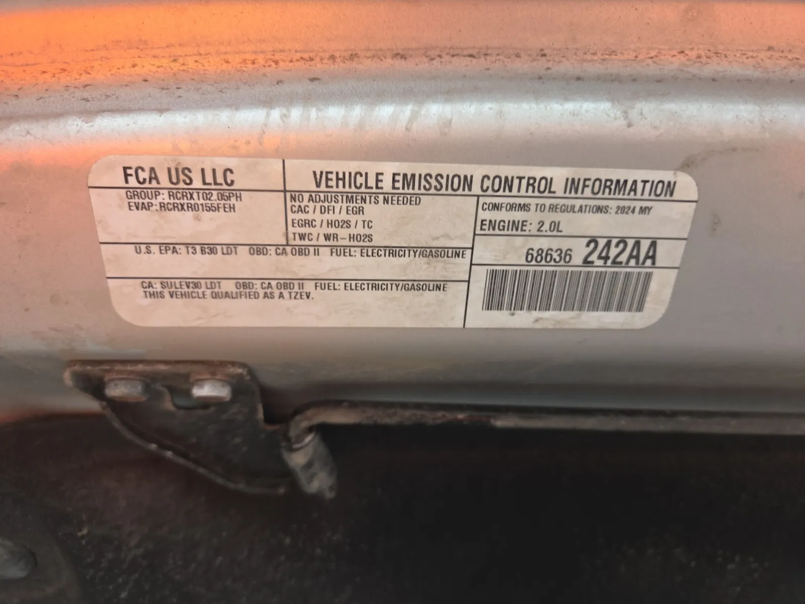 Emission Sticker Photo
