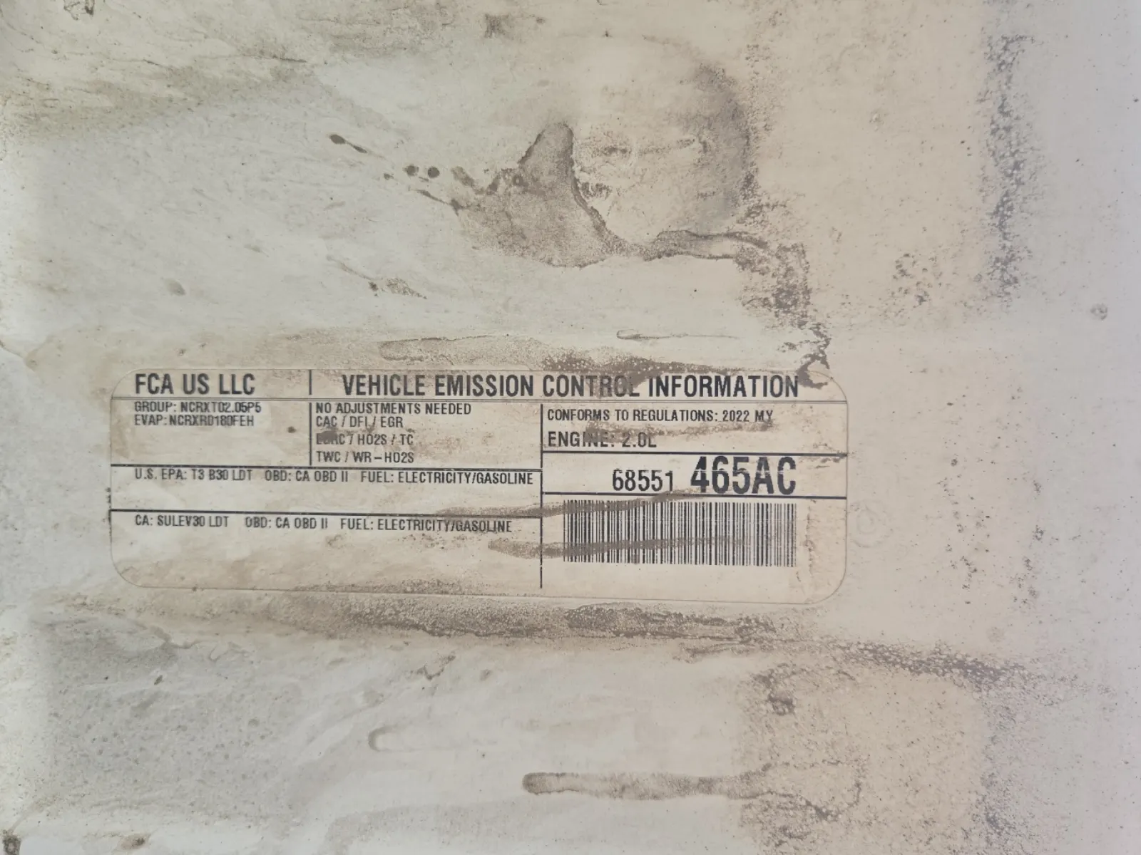 Emission Sticker Photo