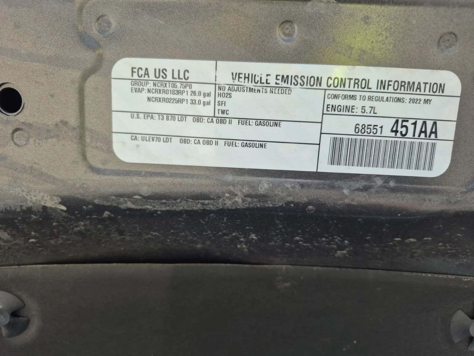 Emission Sticker Photo