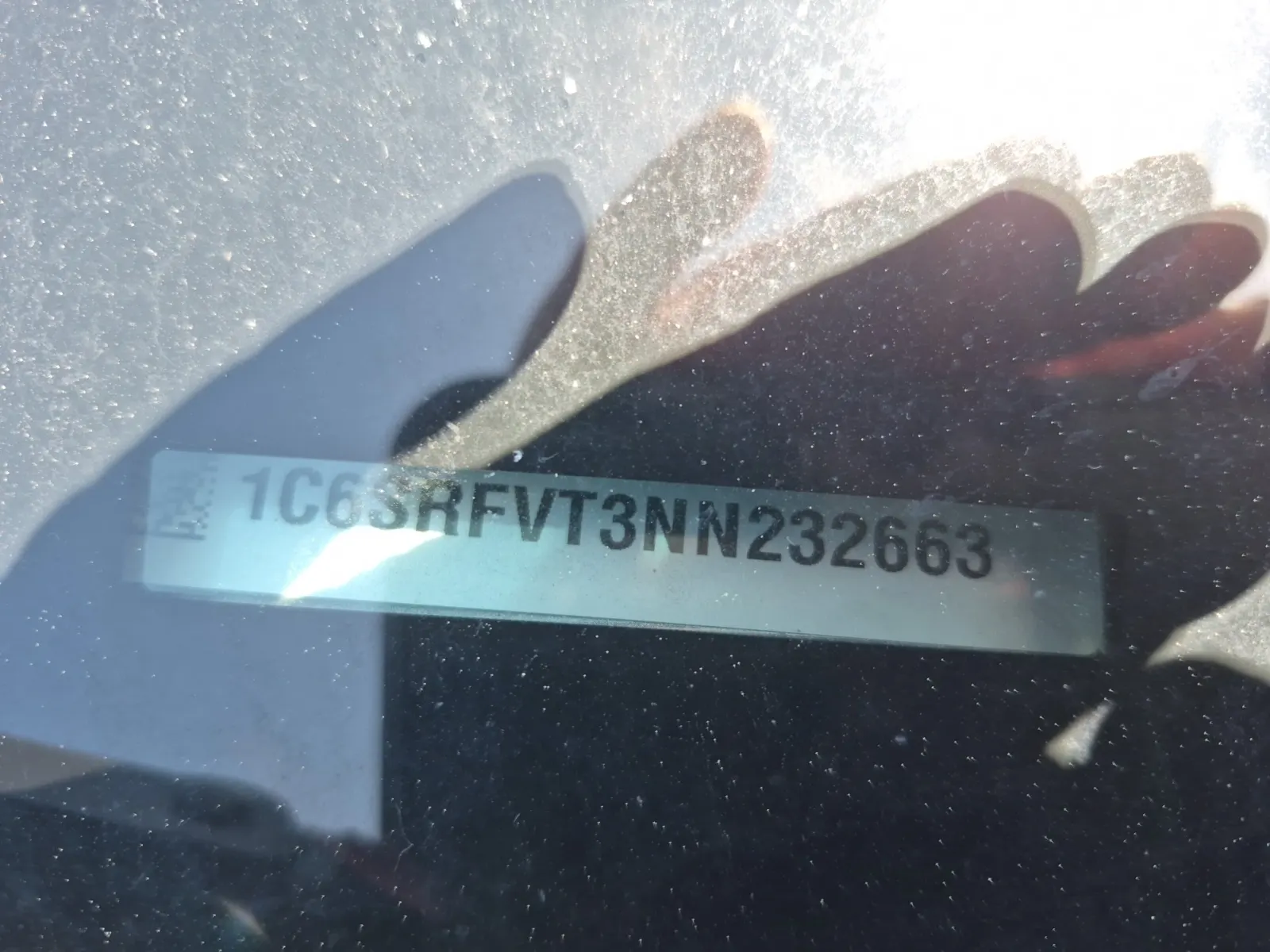Dash VIN Plate Photo