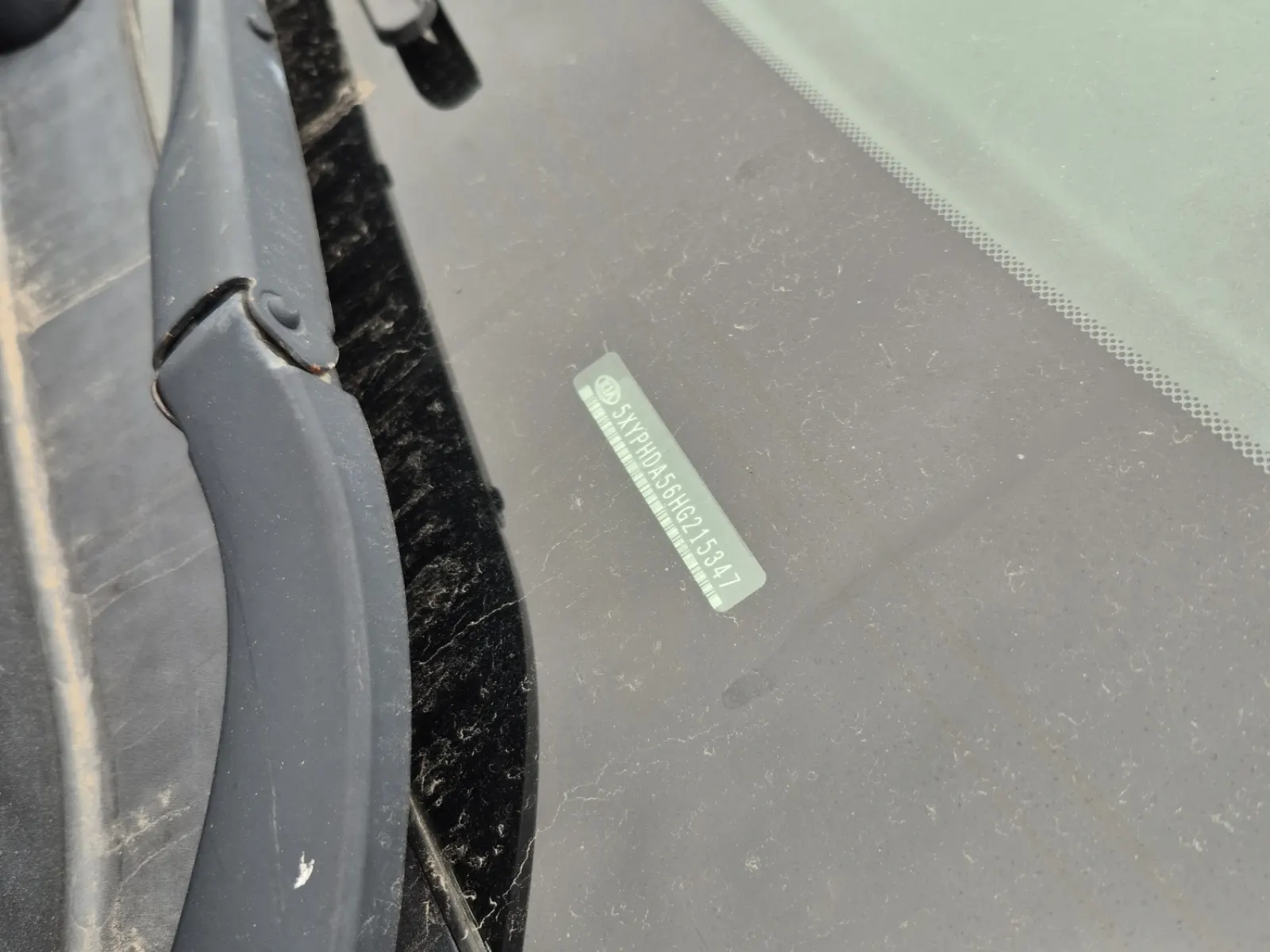 Dash VIN Plate Photo