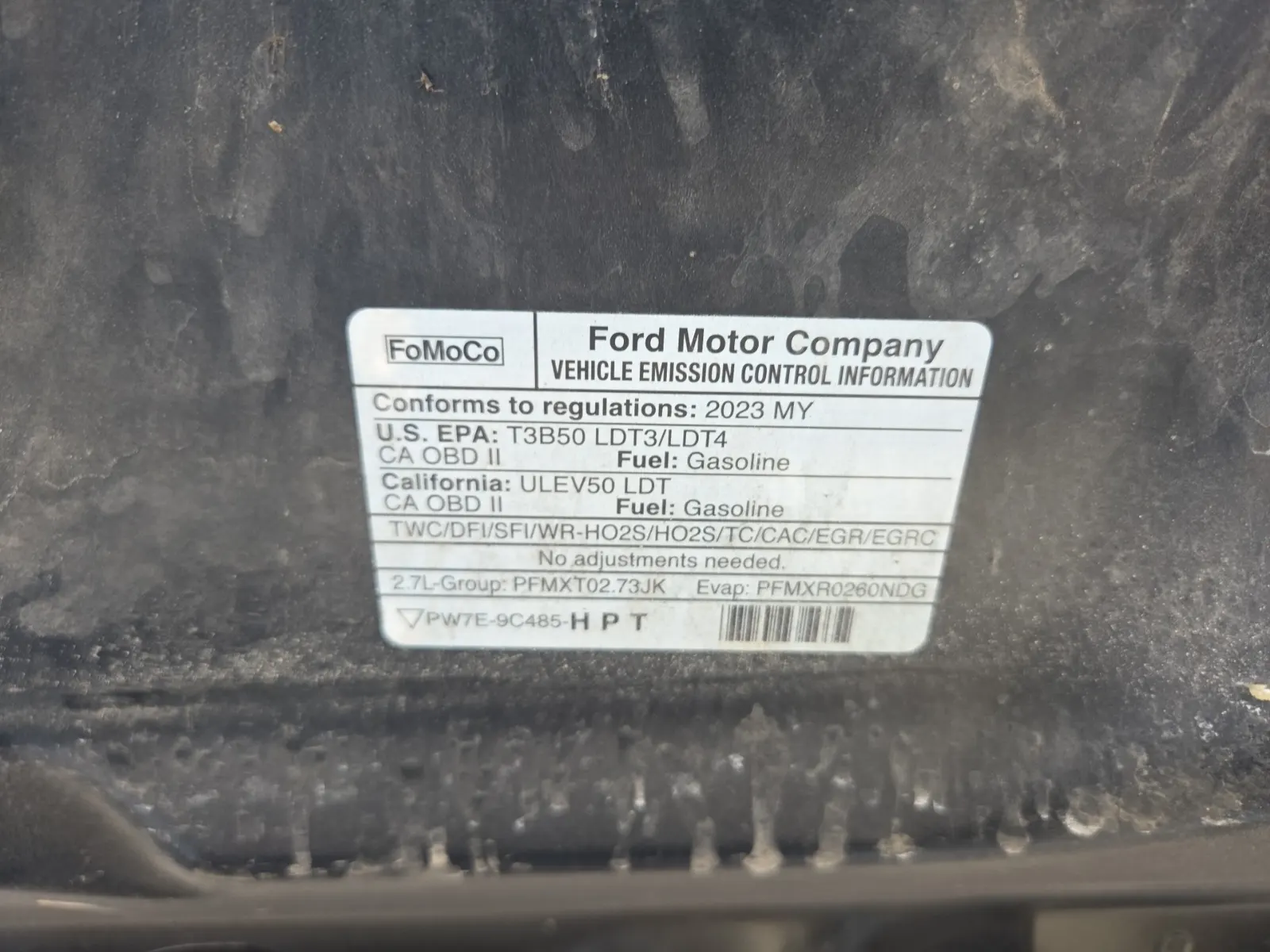 Emission Sticker Photo