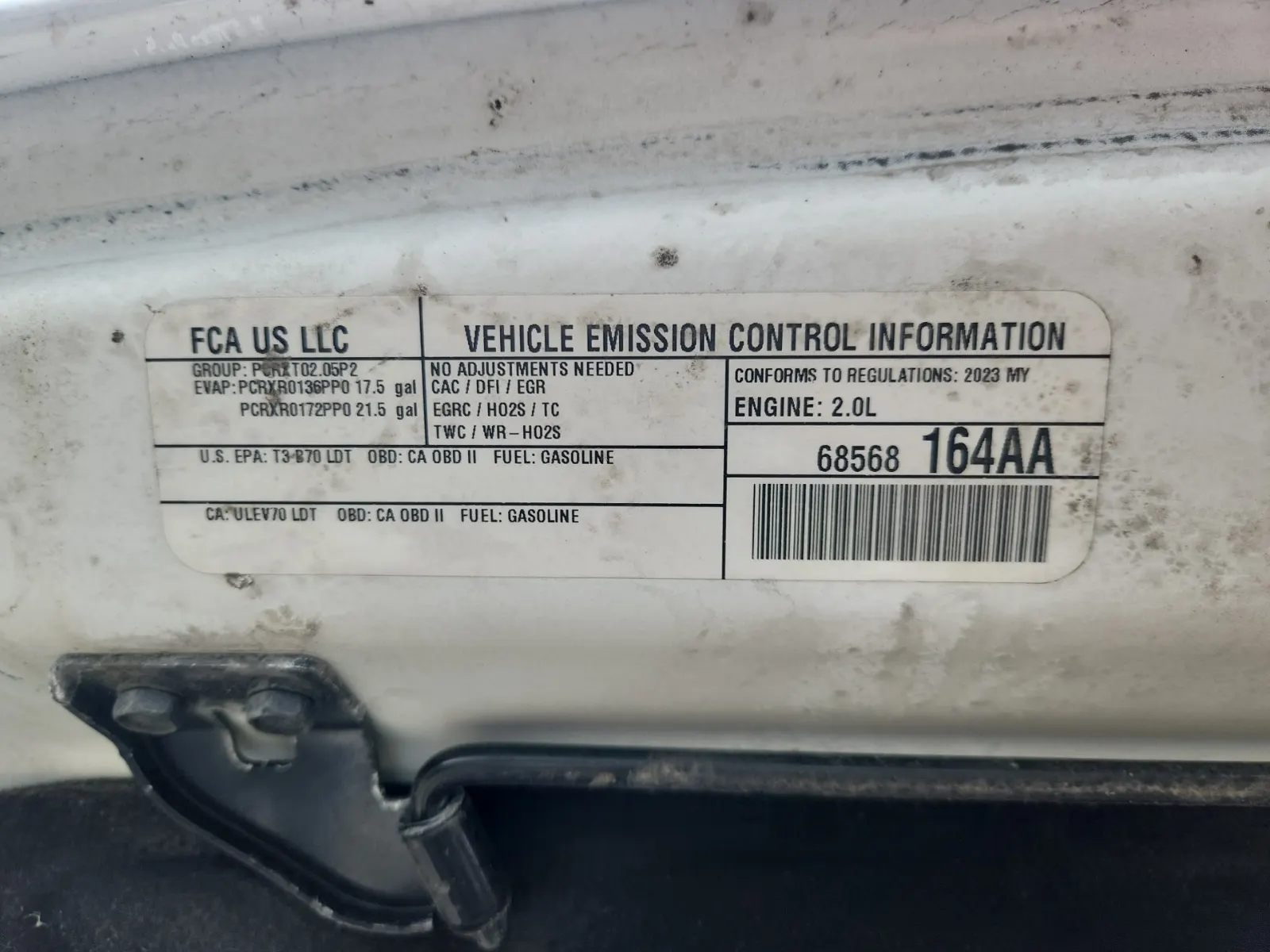 Emission Sticker Photo