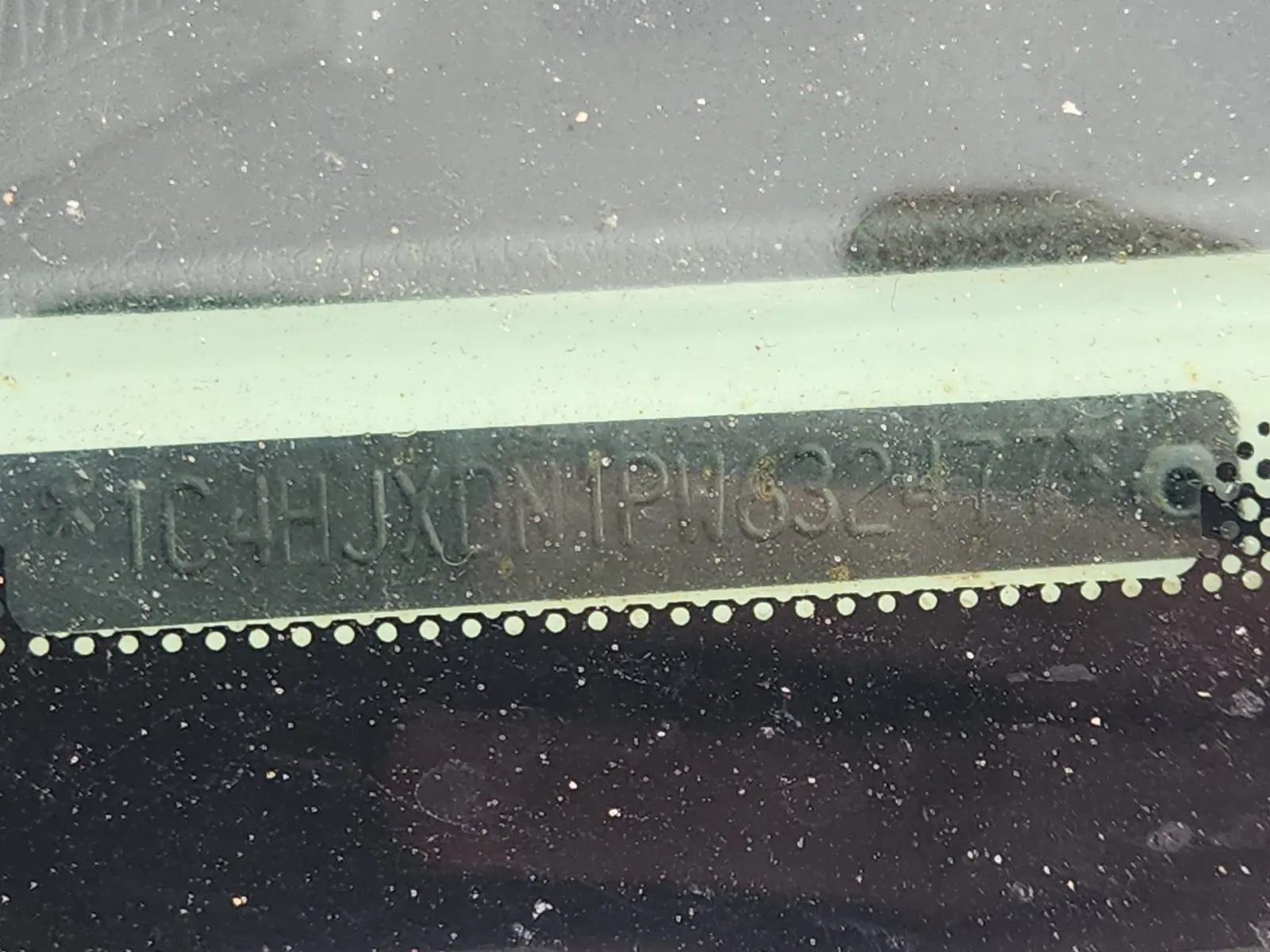 Dash VIN Plate Photo
