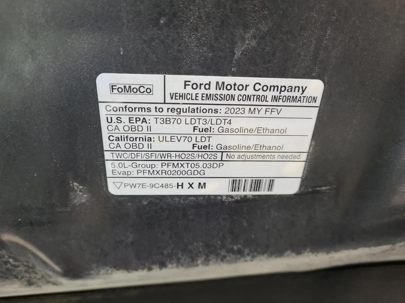 Emission Sticker Photo