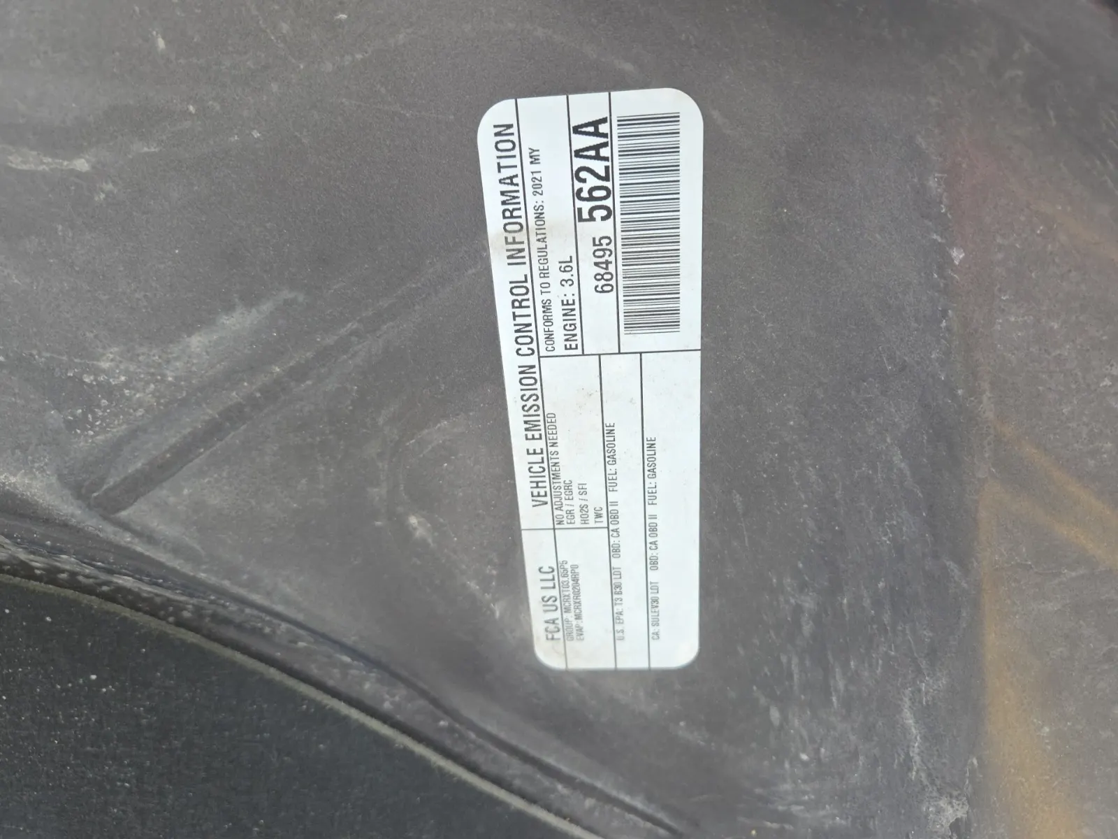 Emission Sticker Photo