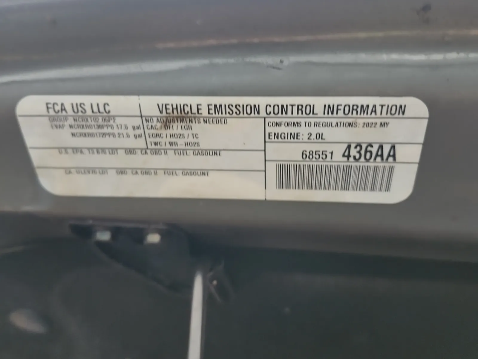 Emission Sticker Photo