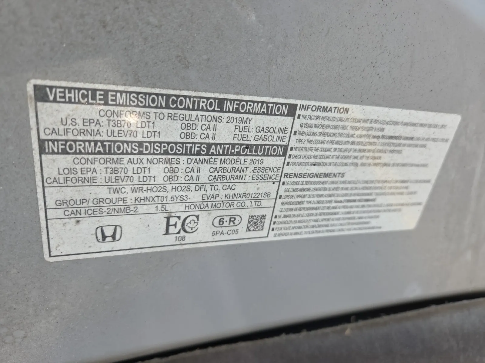 Emission Sticker Photo