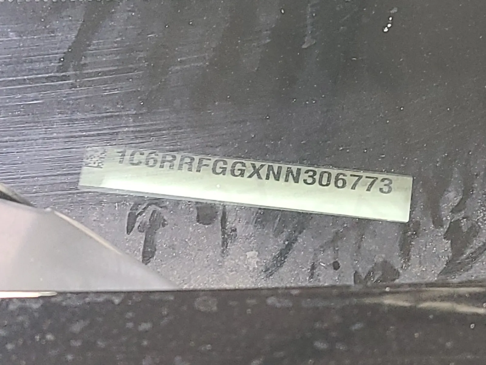 Dash VIN Plate Photo