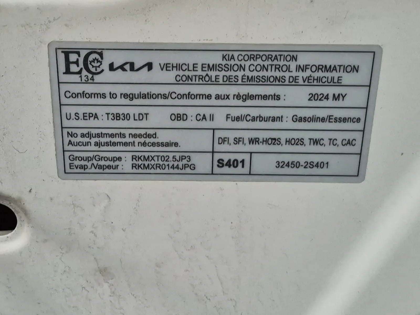 Emission Sticker Photo