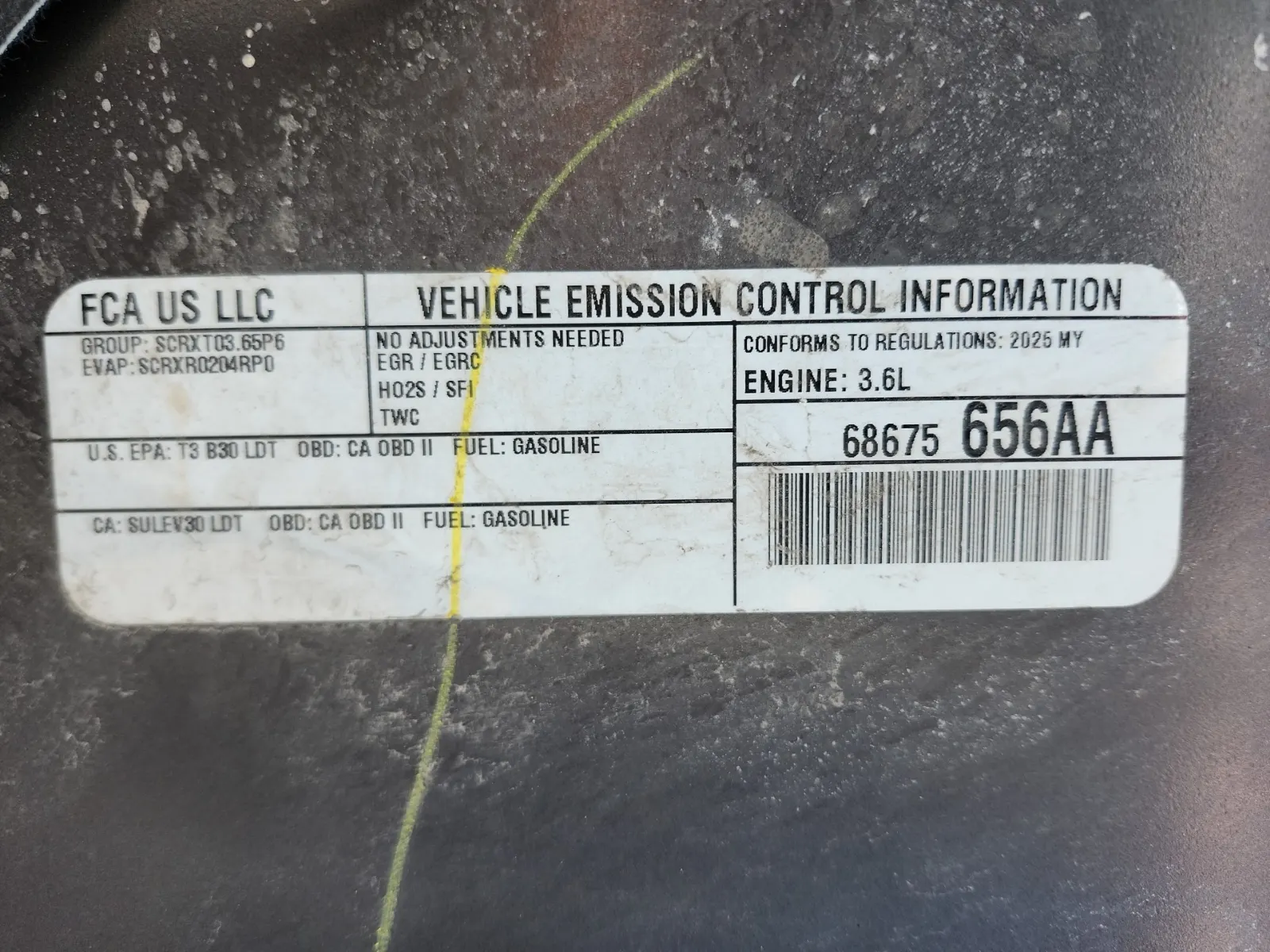 Emission Sticker Photo