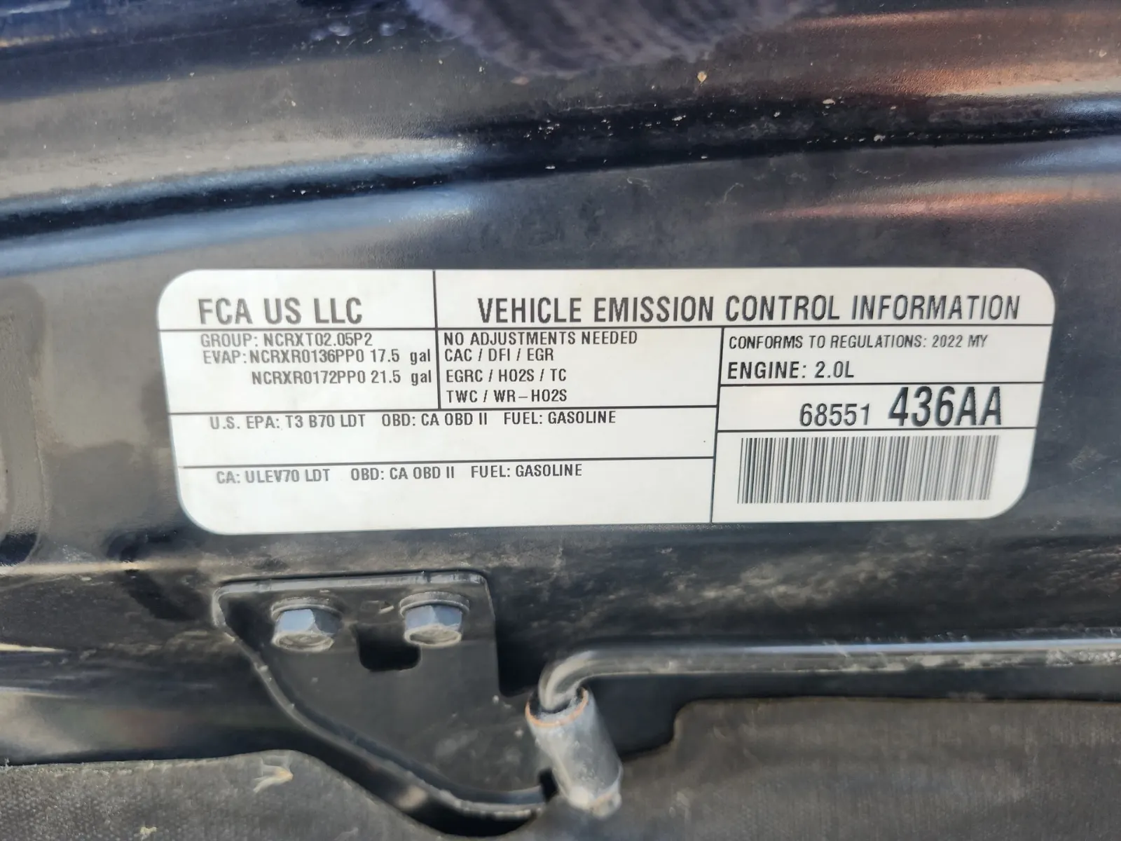 Emission Sticker Photo