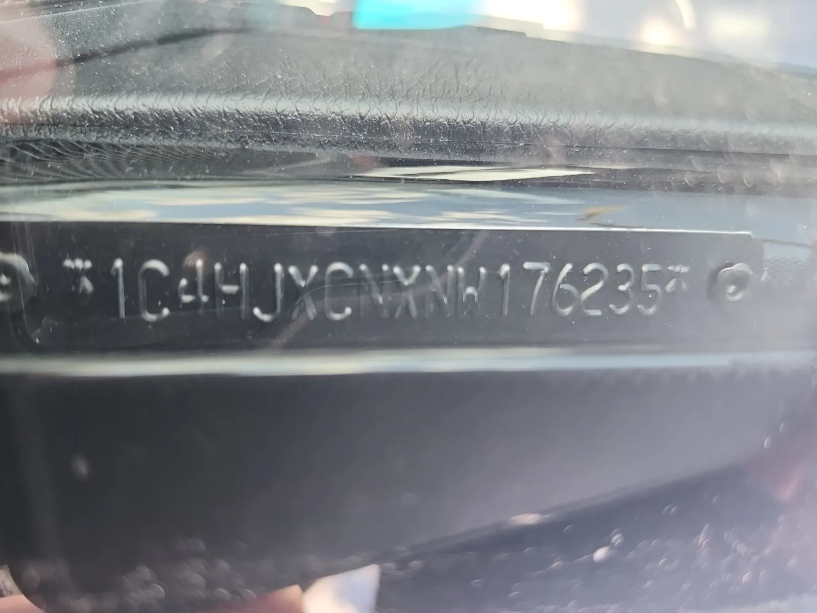 Dash VIN Plate Photo