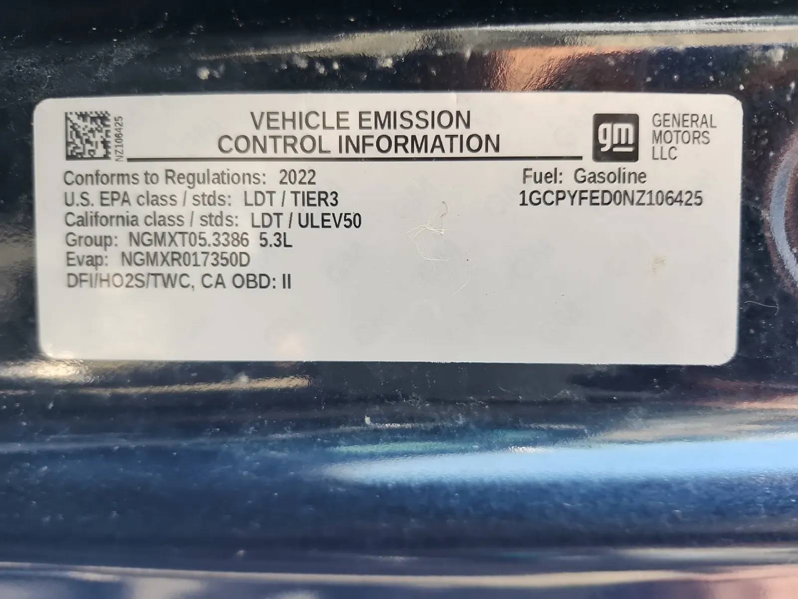 Emission Sticker Photo