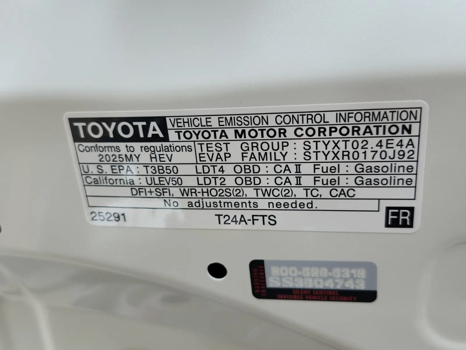 Emission Sticker Photo