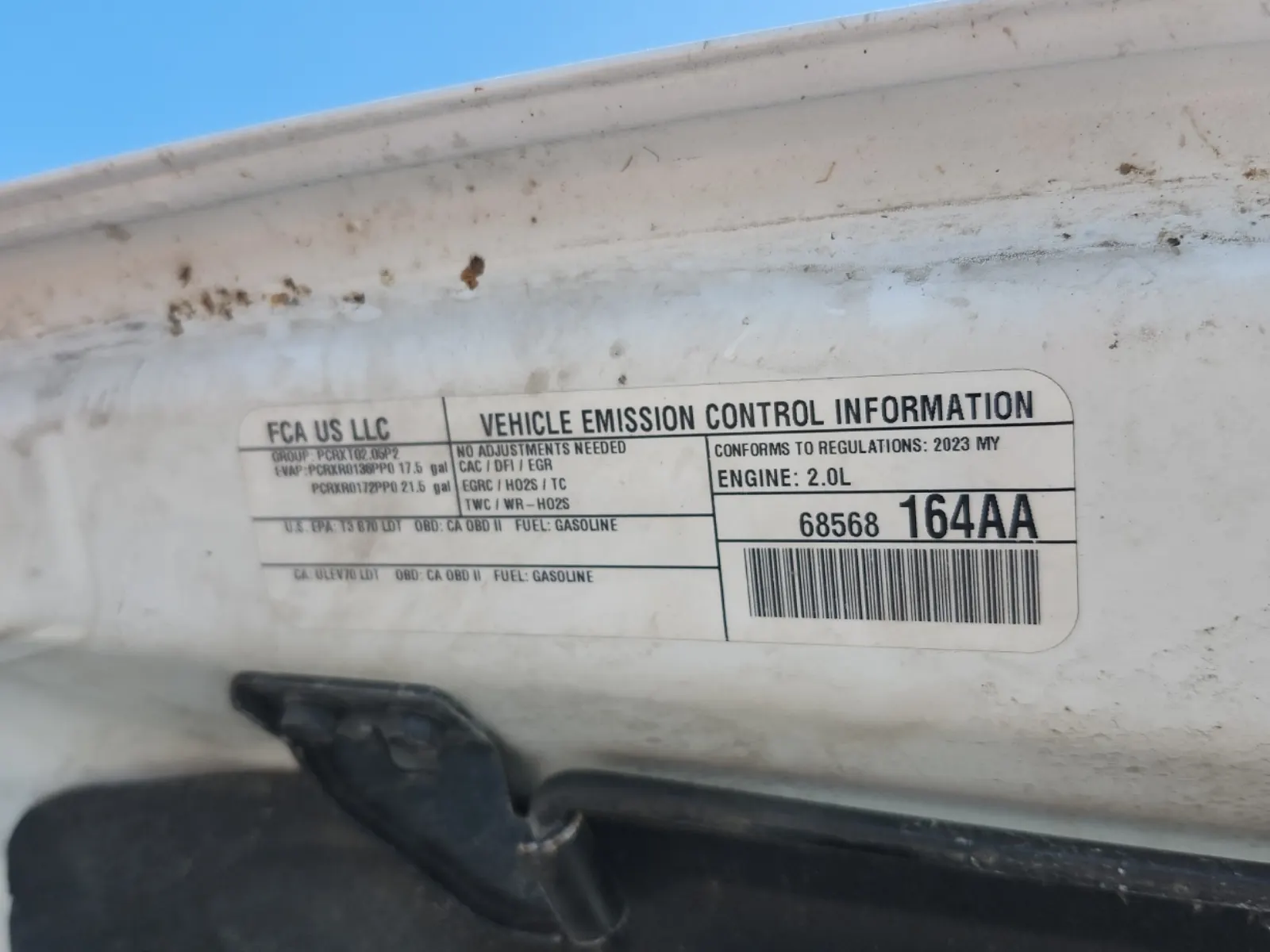 Emission Sticker Photo