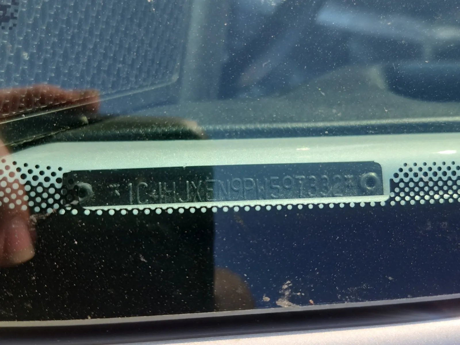 Dash VIN Plate Photo