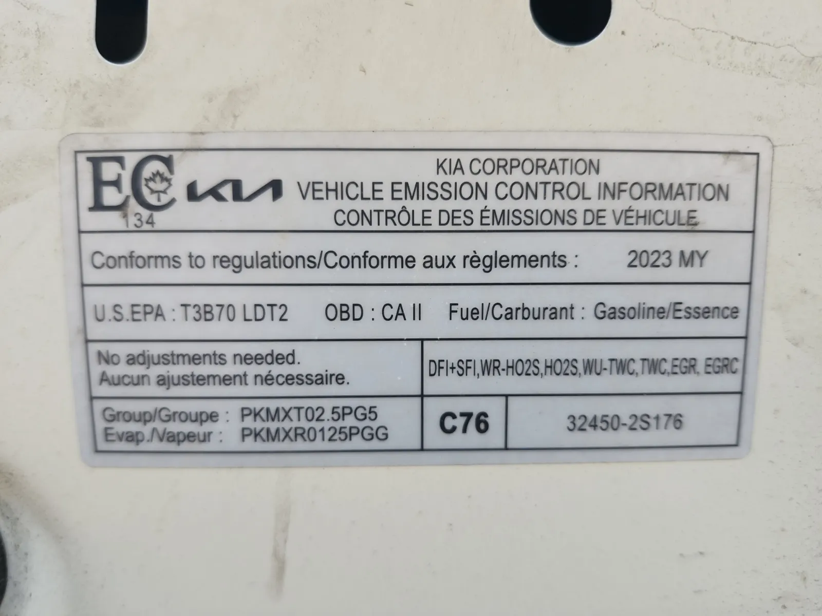 Emission Sticker Photo