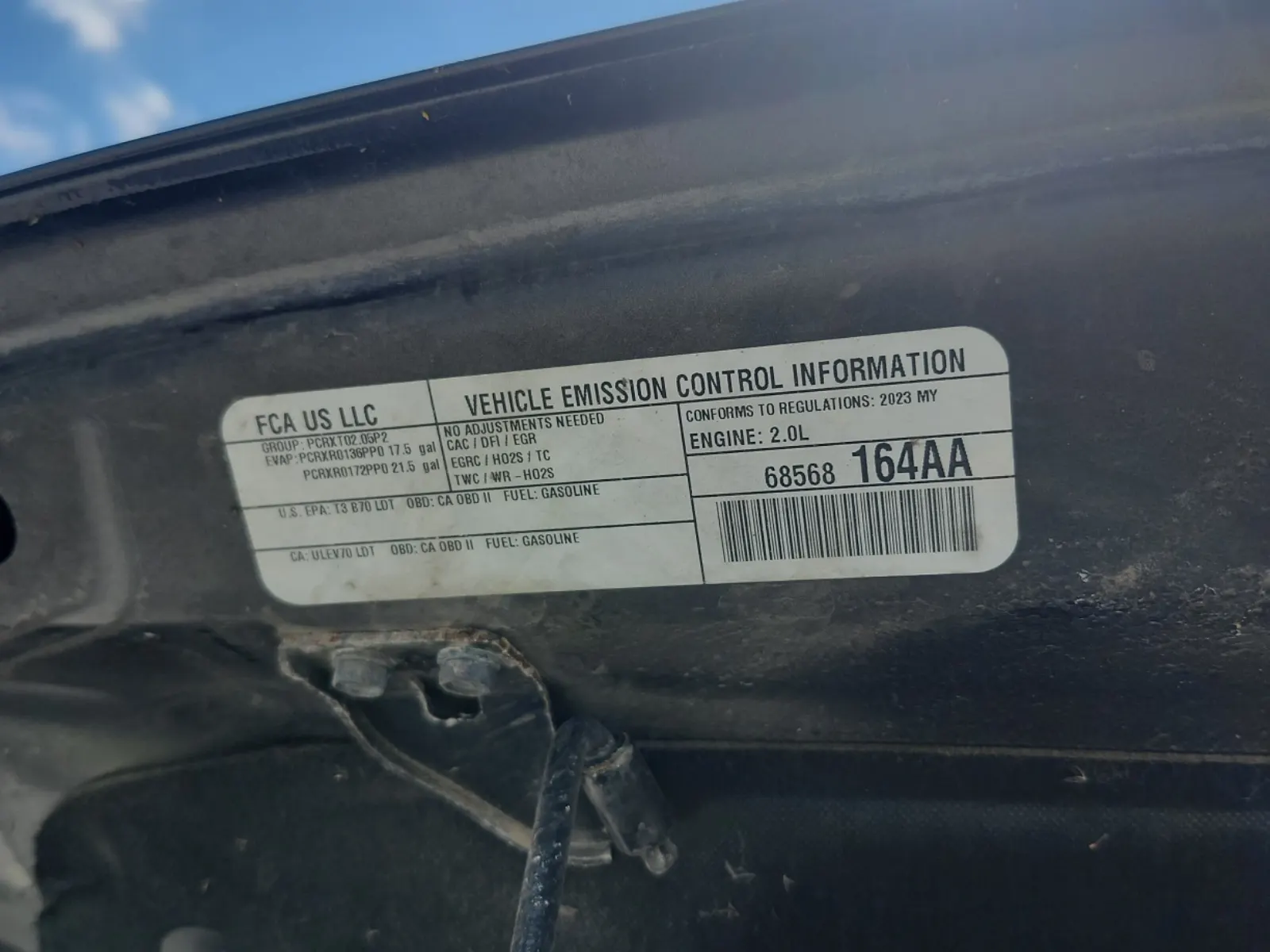 Emission Sticker Photo