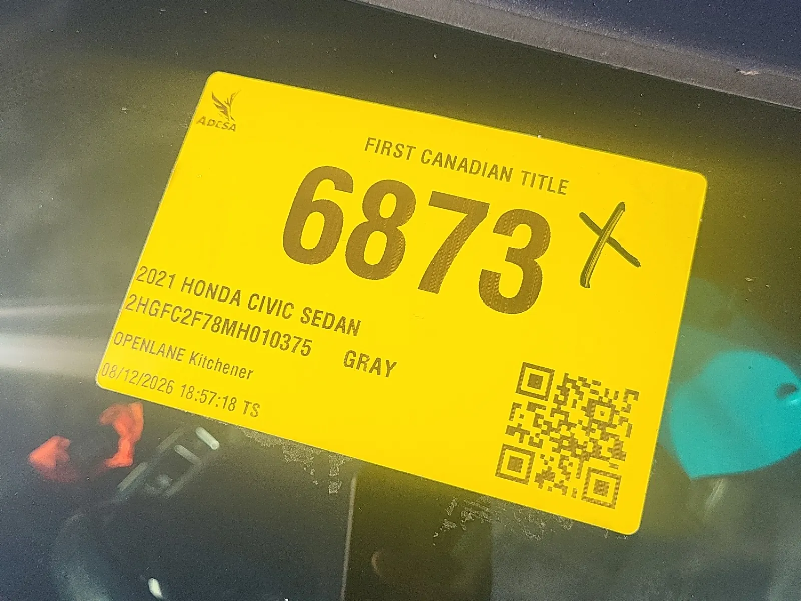 Inventory Label Photo