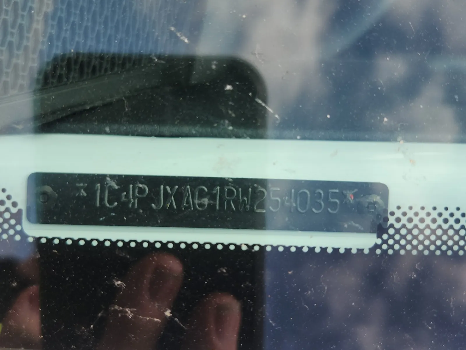 Dash VIN Plate Photo