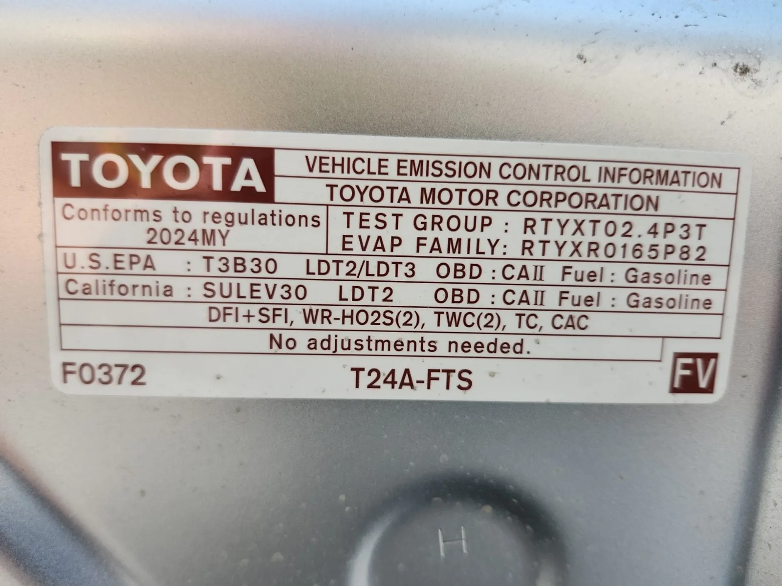 Emission Sticker Photo