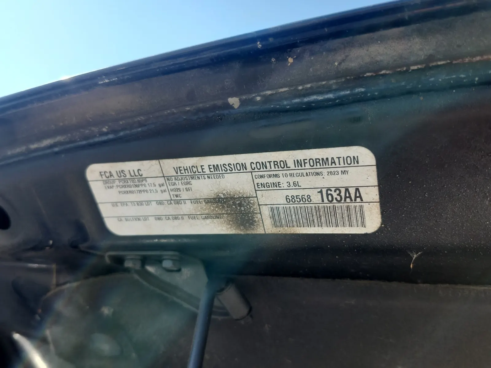 Emission Sticker Photo