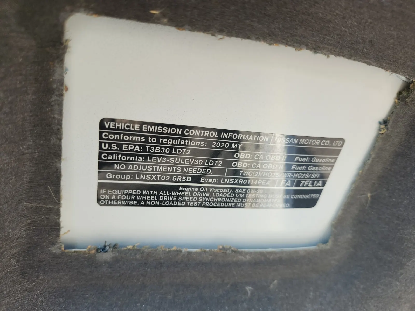 Emission Sticker Photo