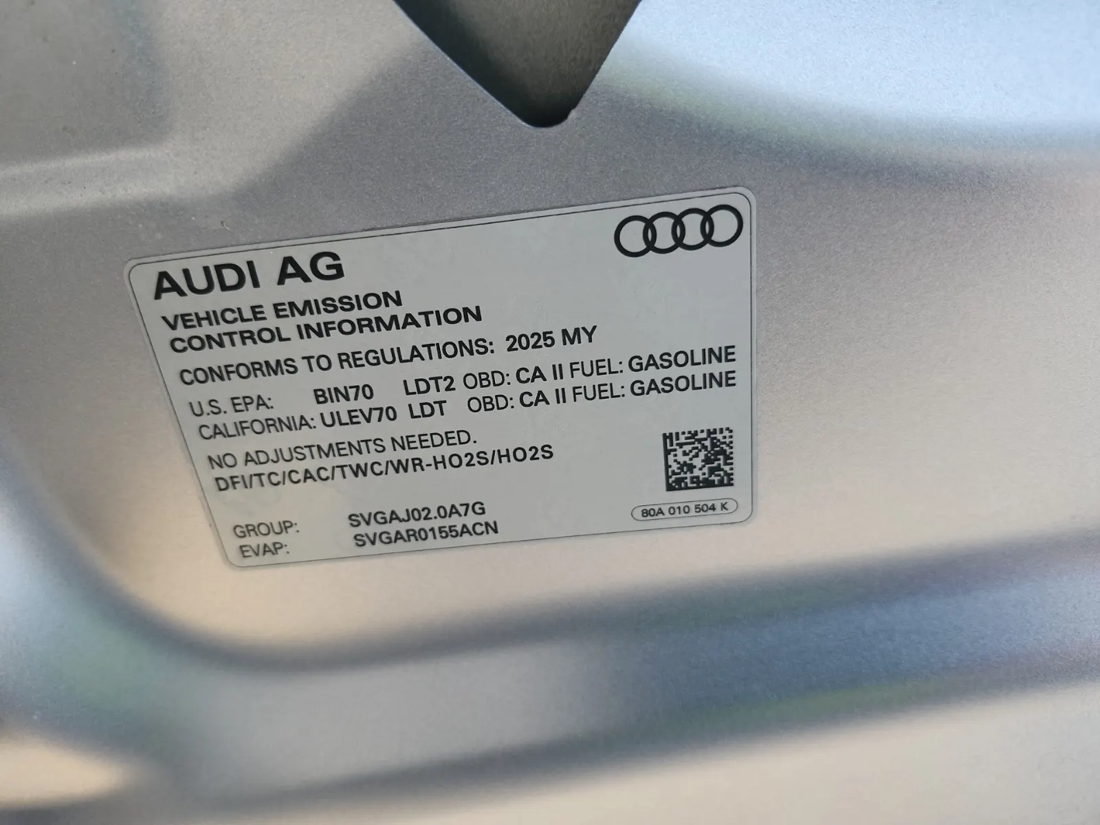 Emission Sticker Photo