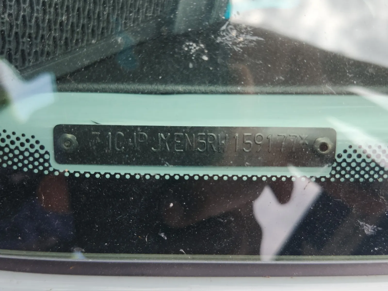Dash VIN Plate Photo