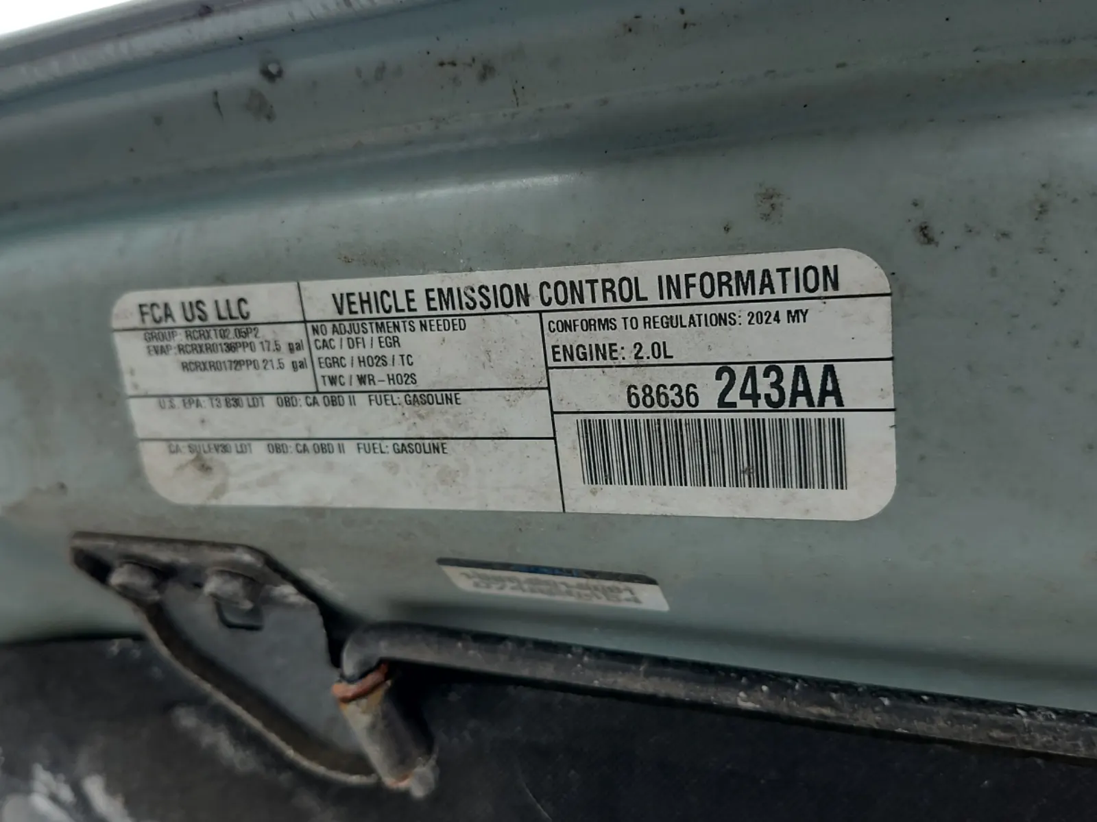 Emission Sticker Photo