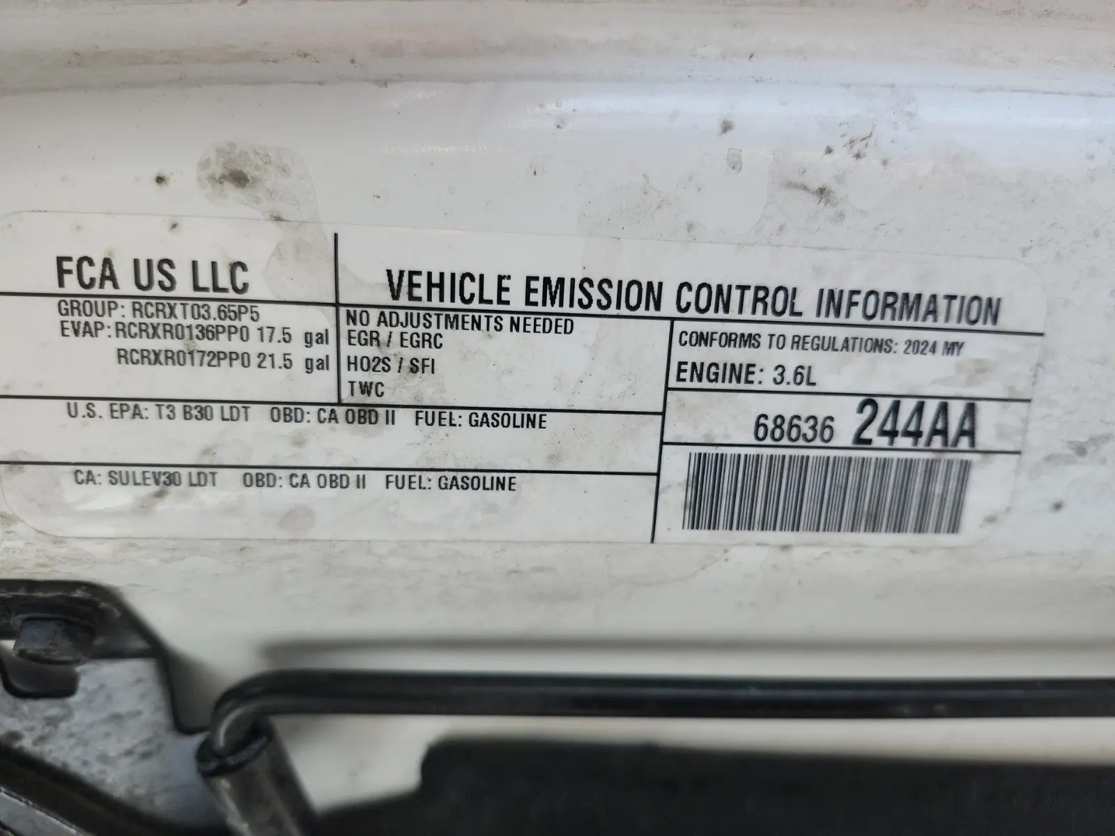 Emission Sticker Photo