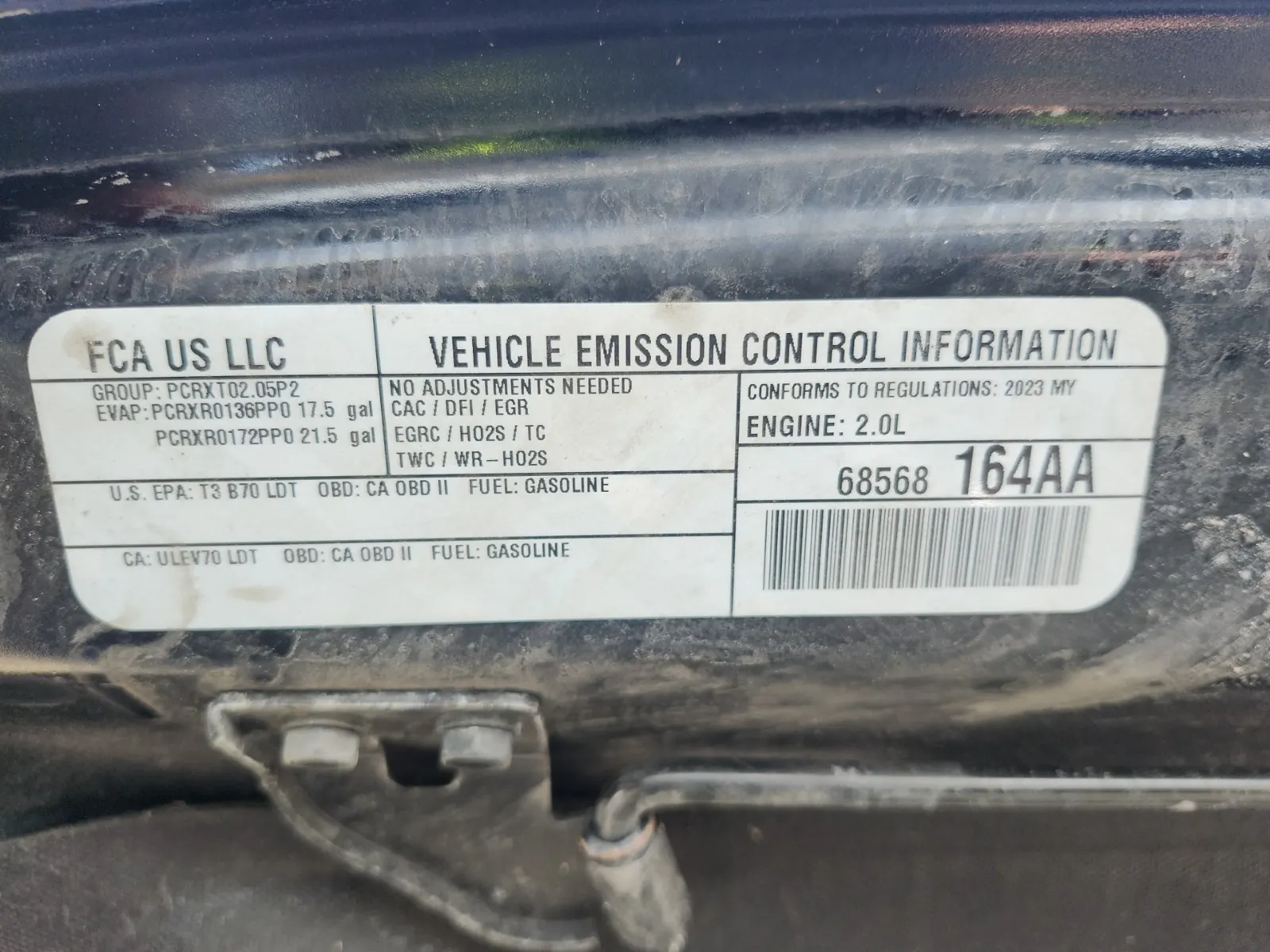 Emission Sticker Photo