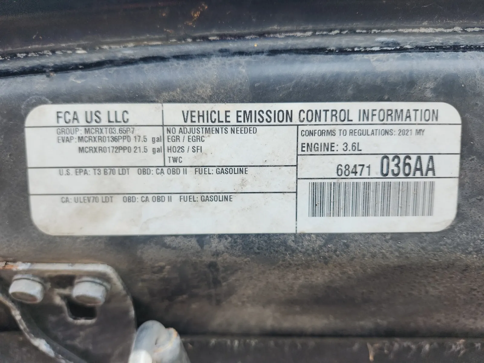 Emission Sticker Photo