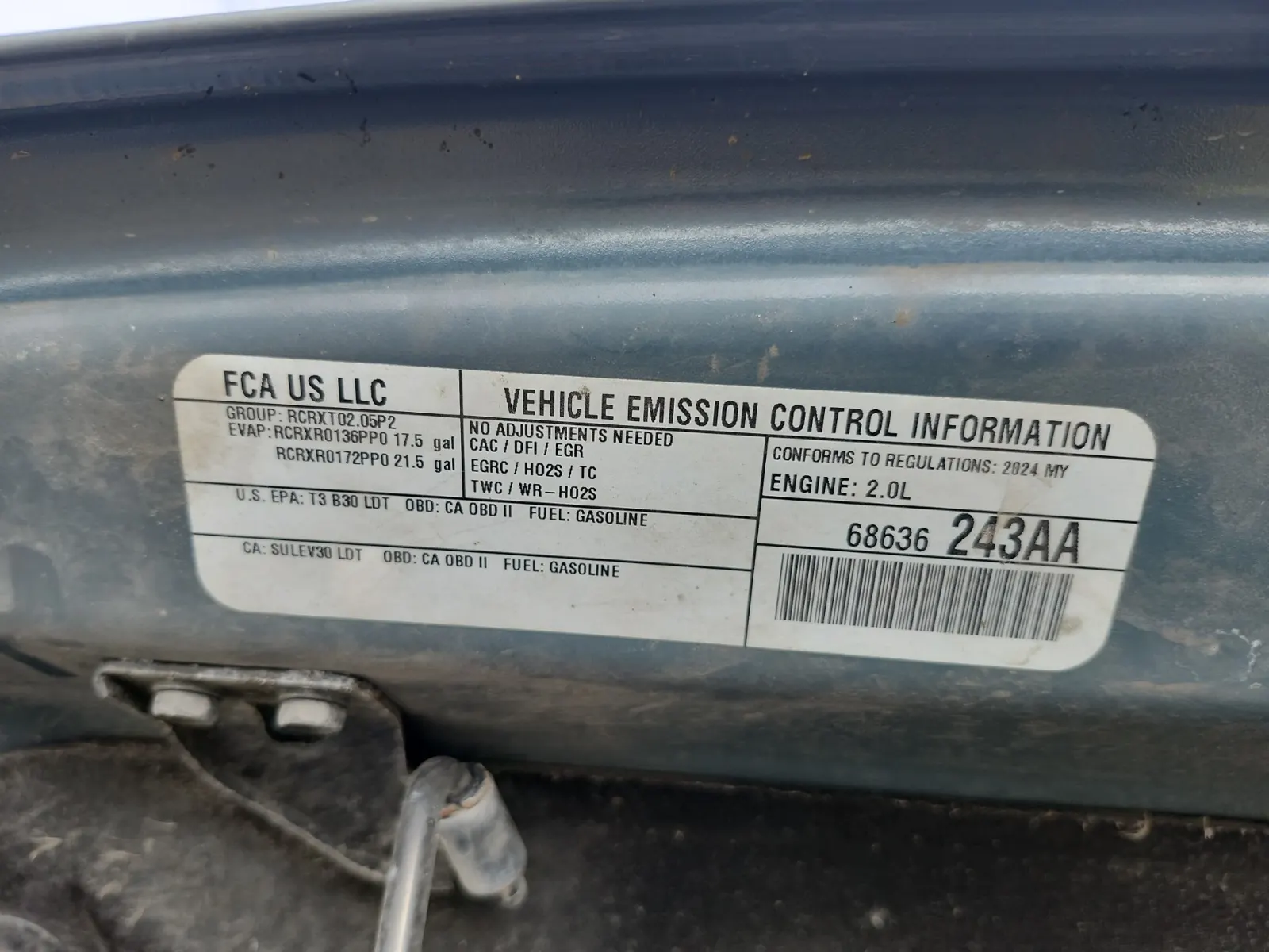 Emission Sticker Photo